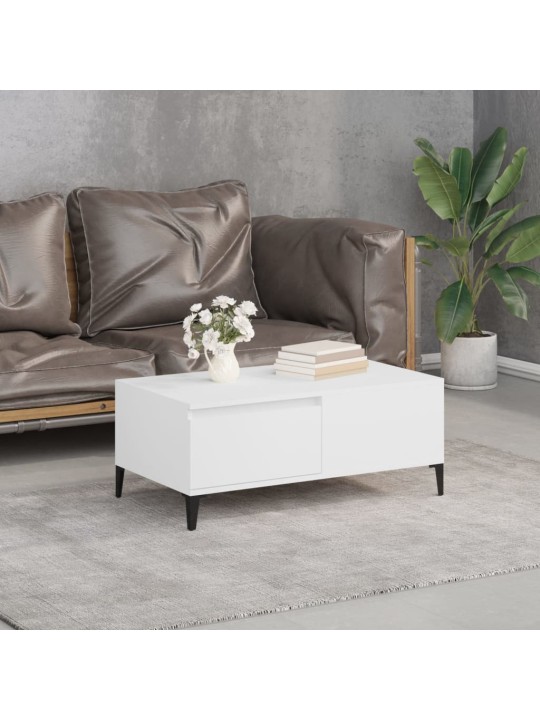Konferenční stolek bílý 90 x 50 x 36,5 cm kompozitní dřevo