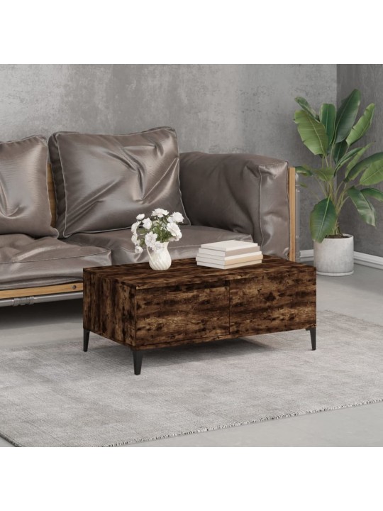 Konferenční stolek kouřový dub 90x50x36,5 cm kompozitní dřevo