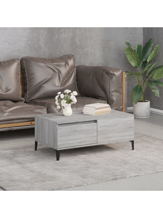 Konferenční stolek šedý sonoma 90x50x36,5 cm kompozitní dřevo