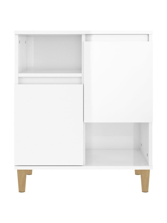 Příborník bílý s vysokým leskem 60x35x70 cm kompozitní dřevo