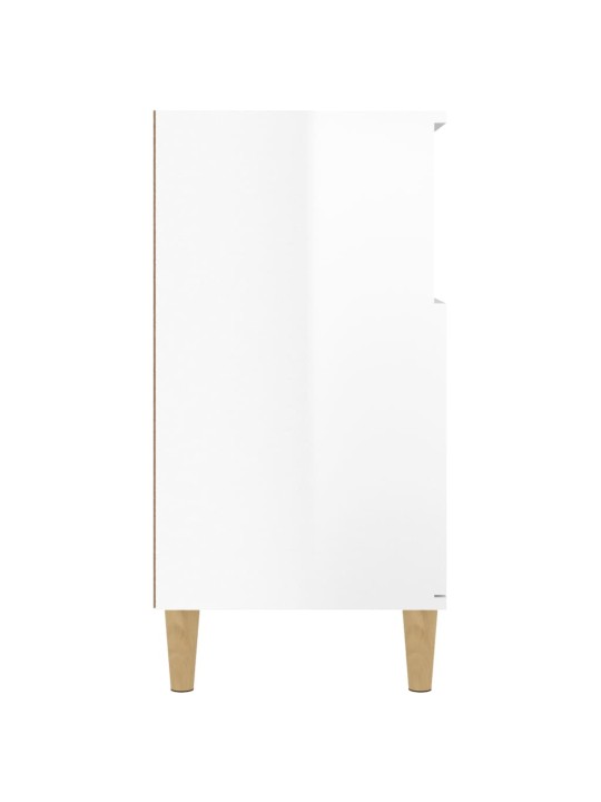 Příborník bílý s vysokým leskem 60x35x70 cm kompozitní dřevo