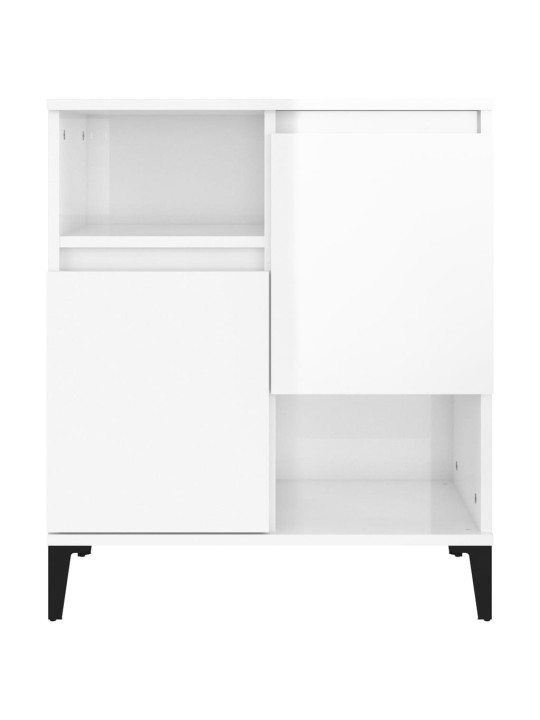 Příborník bílý s vysokým leskem 60x35x70 cm kompozitní dřevo
