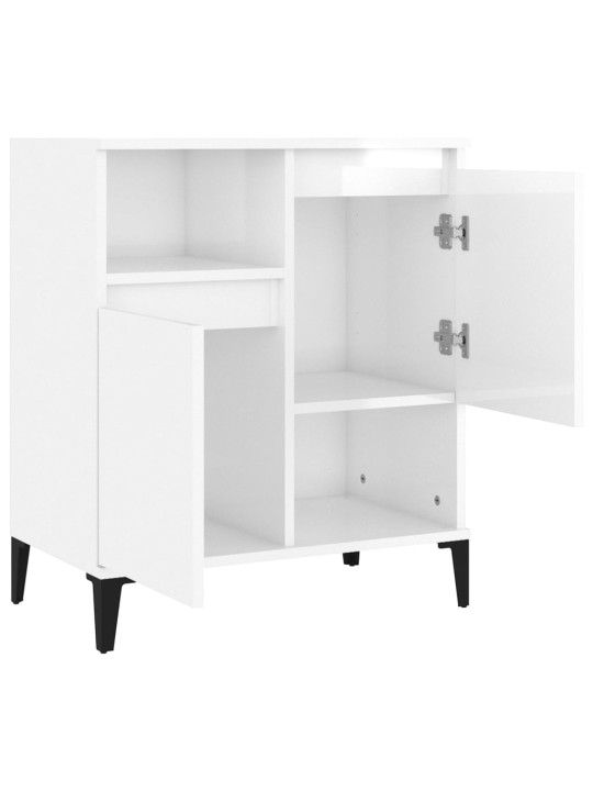 Příborník bílý s vysokým leskem 60x35x70 cm kompozitní dřevo