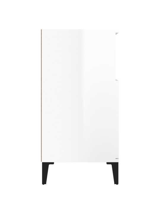 Příborník bílý s vysokým leskem 60x35x70 cm kompozitní dřevo