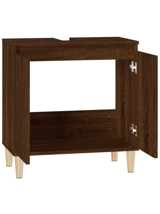 Skříňka pod umyvadlo hnědý dub 58 x 33 x 60 cm kompozitní dřevo