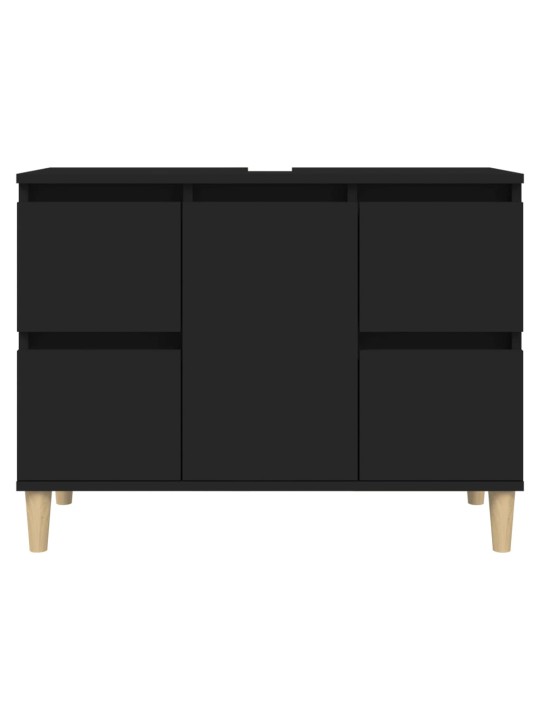 Skříňka pod umyvadlo černá 80 x 33 x 60 cm kompozitní dřevo