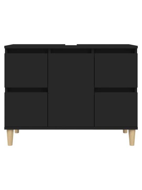 Skříňka pod umyvadlo černá 80 x 33 x 60 cm kompozitní dřevo