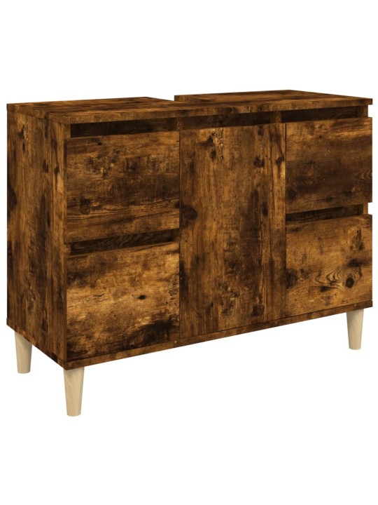Skříňka pod umyvadlo kouřový dub 80x33x60 cm kompozitní dřevo