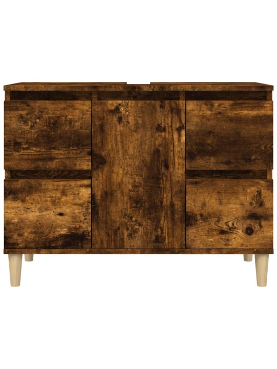 Skříňka pod umyvadlo kouřový dub 80x33x60 cm kompozitní dřevo