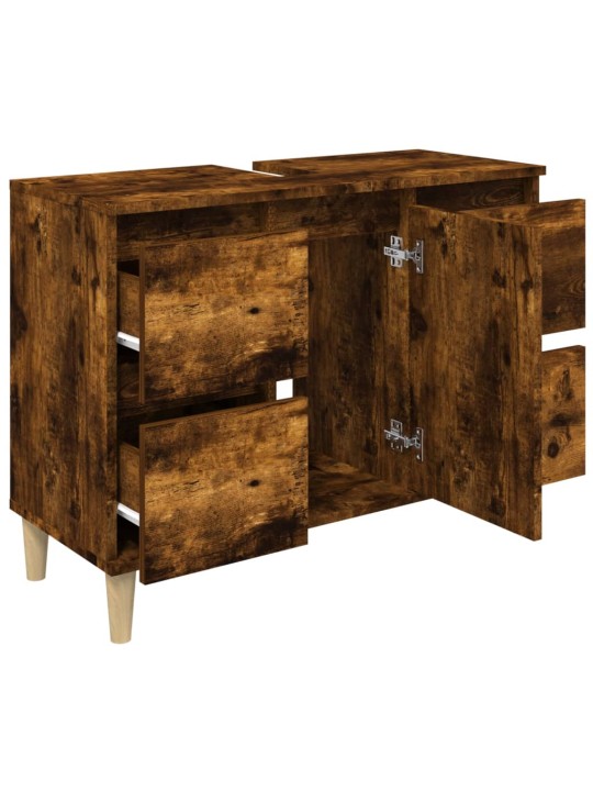 Skříňka pod umyvadlo kouřový dub 80x33x60 cm kompozitní dřevo