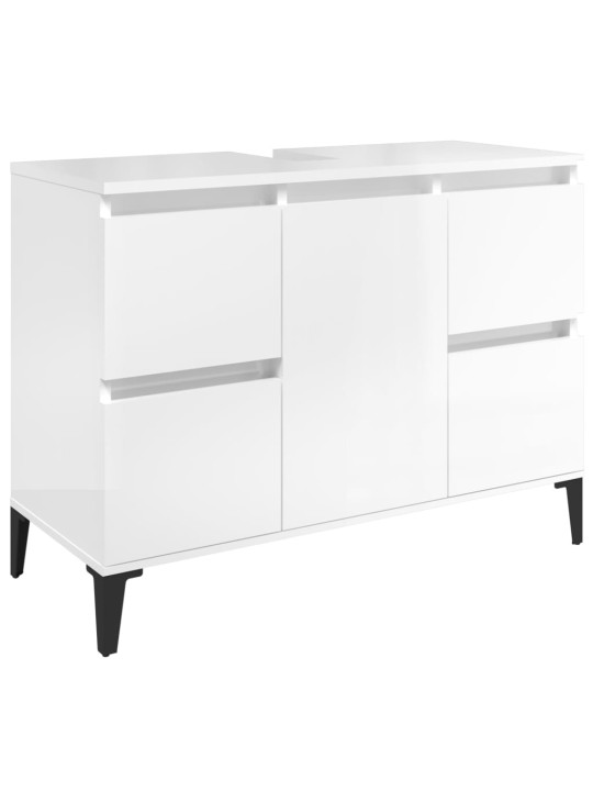 Umyvadlová skříňka bílá s vysokým leskem 80x33x60 cm kompozit