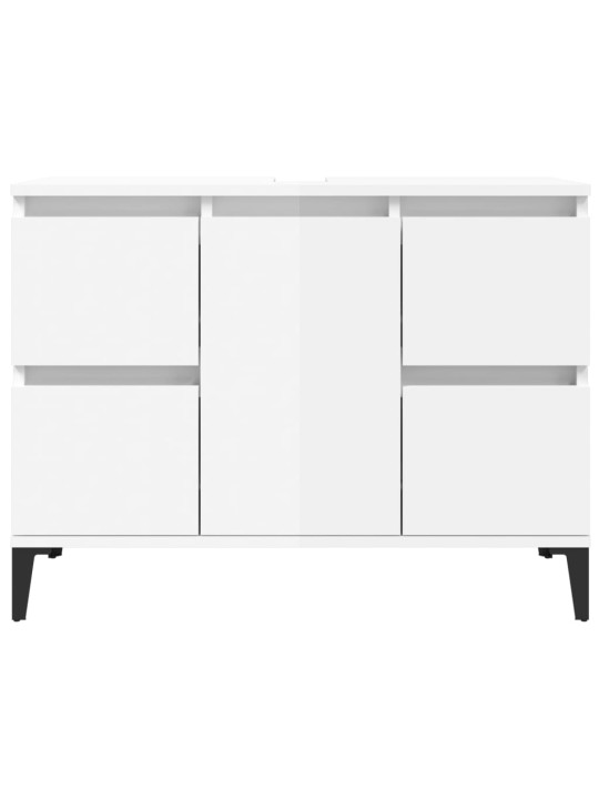 Umyvadlová skříňka bílá s vysokým leskem 80x33x60 cm kompozit