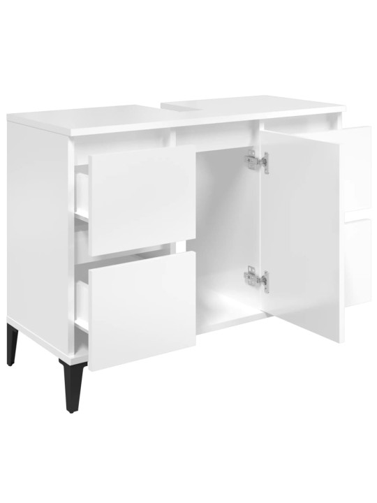 Umyvadlová skříňka bílá s vysokým leskem 80x33x60 cm kompozit