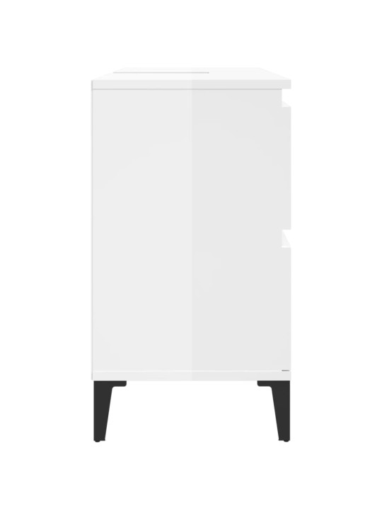 Umyvadlová skříňka bílá s vysokým leskem 80x33x60 cm kompozit