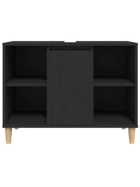 Skříňka pod umyvadlo černá 80 x 33 x 60 cm kompozitní dřevo