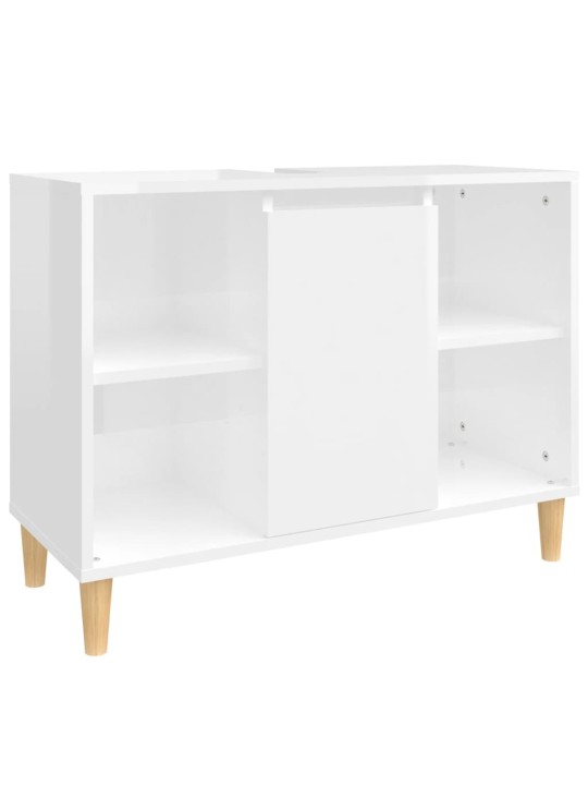 Umyvadlová skříňka bílá s vysokým leskem 80x33x60 cm kompozit