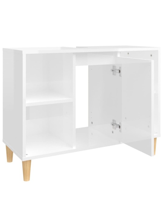 Umyvadlová skříňka bílá s vysokým leskem 80x33x60 cm kompozit