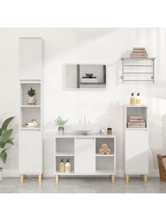 Umyvadlová skříňka bílá s vysokým leskem 80x33x60 cm kompozit