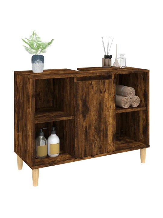 Skříňka pod umyvadlo kouřový dub 80x33x60 cm kompozitní dřevo