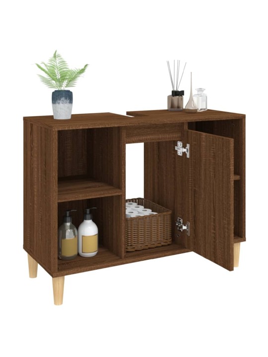 Skříňka pod umyvadlo hnědý dub 80 x 33 x 60 cm kompozitní dřevo