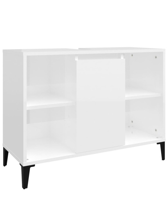 Umyvadlová skříňka bílá s vysokým leskem 80x33x60 cm kompozit