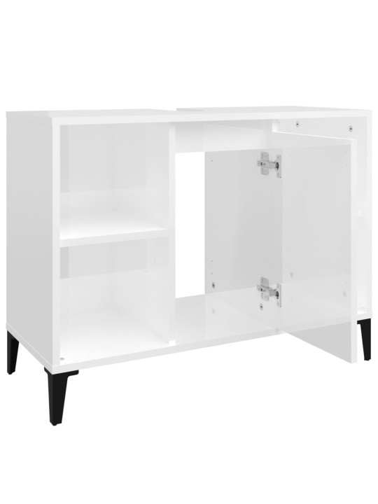 Umyvadlová skříňka bílá s vysokým leskem 80x33x60 cm kompozit