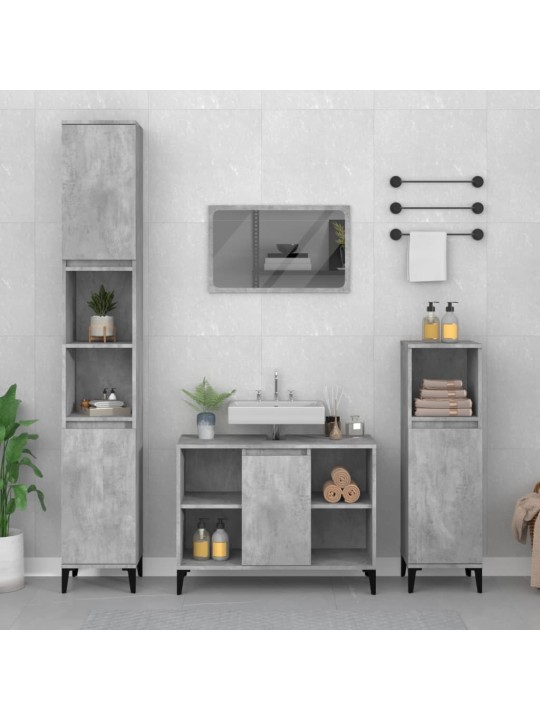 Skříňka pod umyvadlo betonově šedá 80x33x60 cm kompozitní dřevo