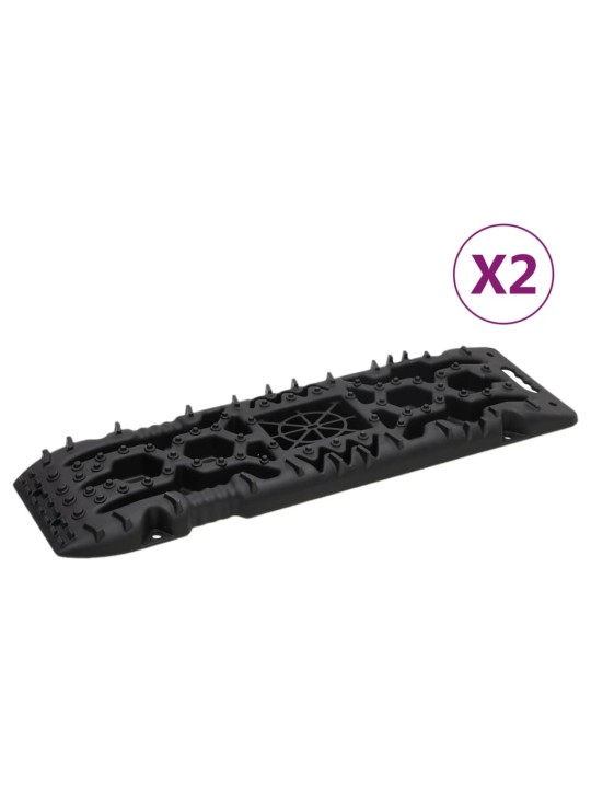 Vyprošťovací desky 2 ks černé 107 x 31 x 7 cm nylon