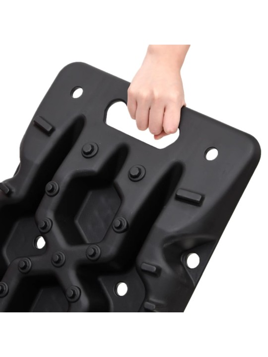 Vyprošťovací desky 2 ks černé 107 x 31 x 7 cm nylon