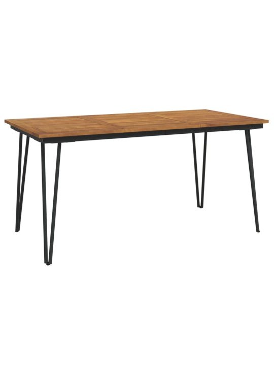 Zahradní stůl s nohami typu hairpin 160x80x75 cm masivní akácie