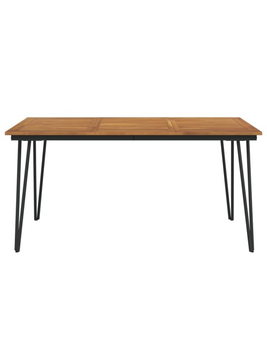 Zahradní stůl s nohami typu hairpin 160x80x75 cm masivní akácie