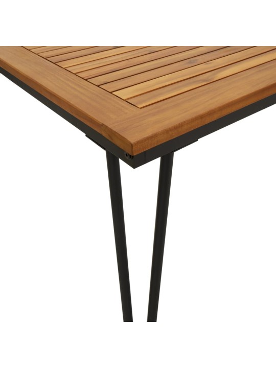 Zahradní stůl s nohami typu hairpin 160x80x75 cm masivní akácie