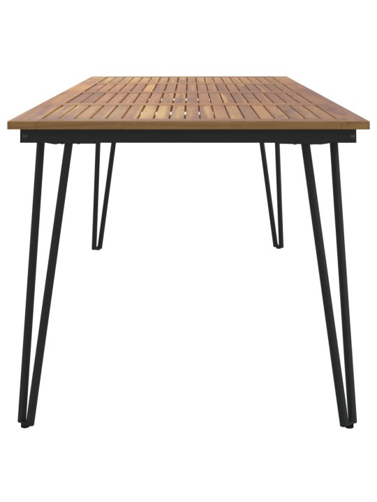 Zahradní stůl s nohami typu hairpin 180x90x75 cm masivní akácie