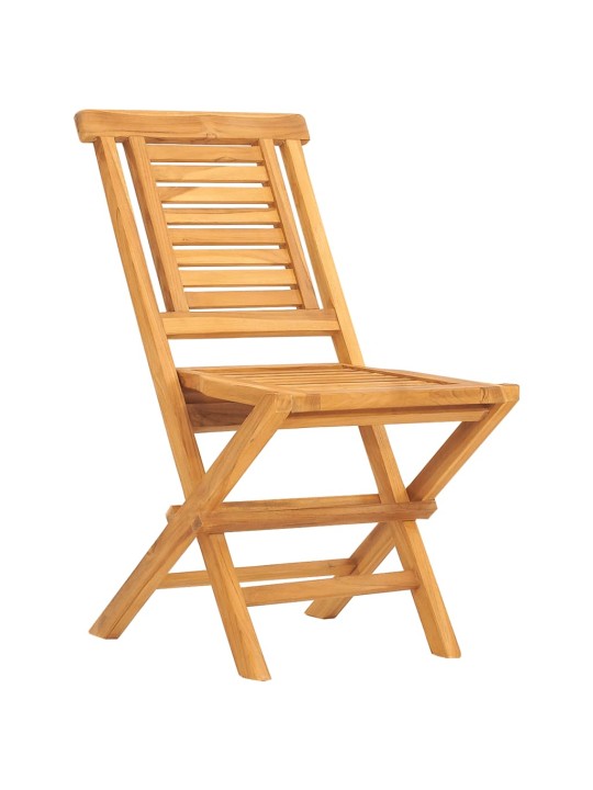 Skládací zahradní židle 2 ks 47x63x90 cm masivní teakové dřevo