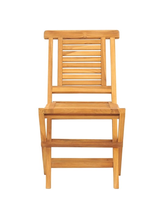 Skládací zahradní židle 2 ks 47x63x90 cm masivní teakové dřevo