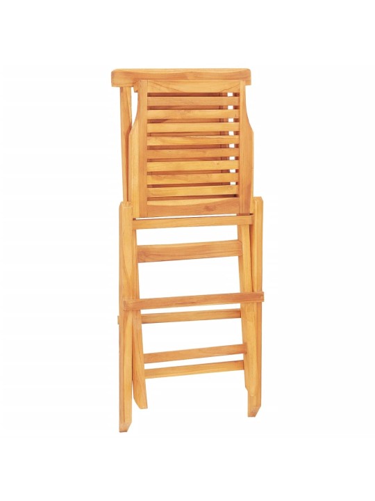Skládací zahradní židle 2 ks 47x63x90 cm masivní teakové dřevo