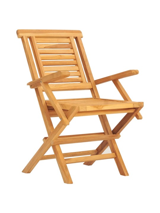 Skládací zahradní židle 2 ks 56x63x90 cm masivní teakové dřevo