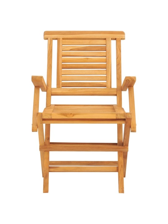 Skládací zahradní židle 2 ks 56x63x90 cm masivní teakové dřevo