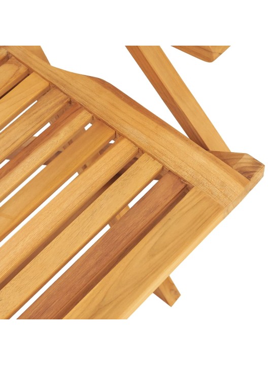 Skládací zahradní židle 2 ks 56x63x90 cm masivní teakové dřevo