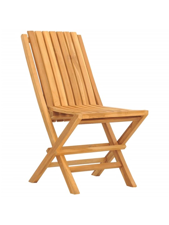 Skládací zahradní židle 2 ks 47x47x89 cm masivní teakové dřevo