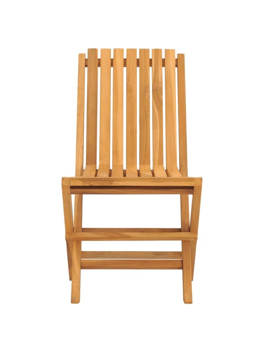 Skládací zahradní židle 2 ks 47x47x89 cm masivní teakové dřevo