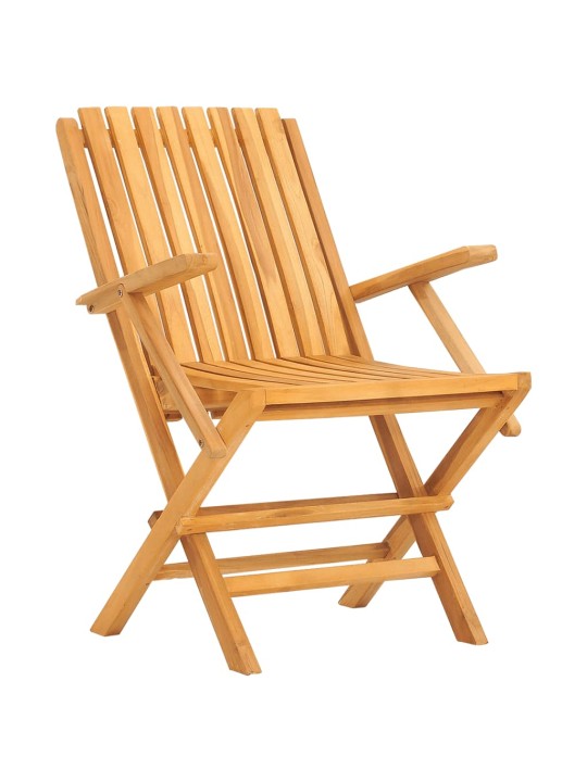 Skládací zahradní židle 2 ks 61x67x90 cm masivní teakové dřevo