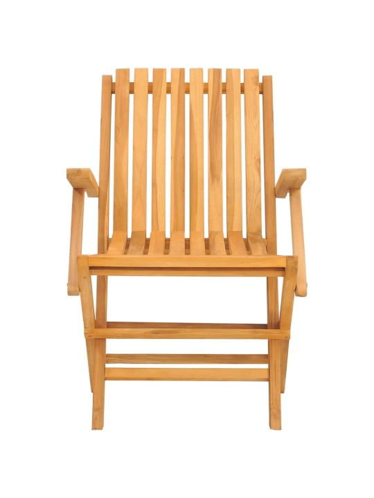 Skládací zahradní židle 2 ks 61x67x90 cm masivní teakové dřevo