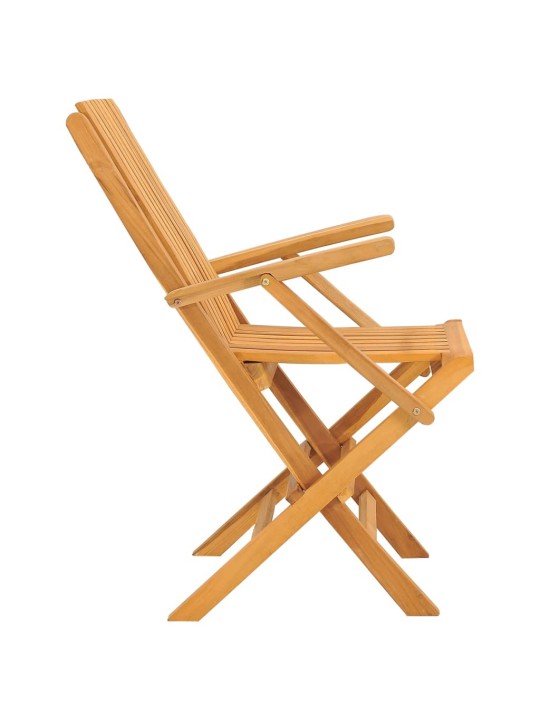 Skládací zahradní židle 2 ks 61x67x90 cm masivní teakové dřevo