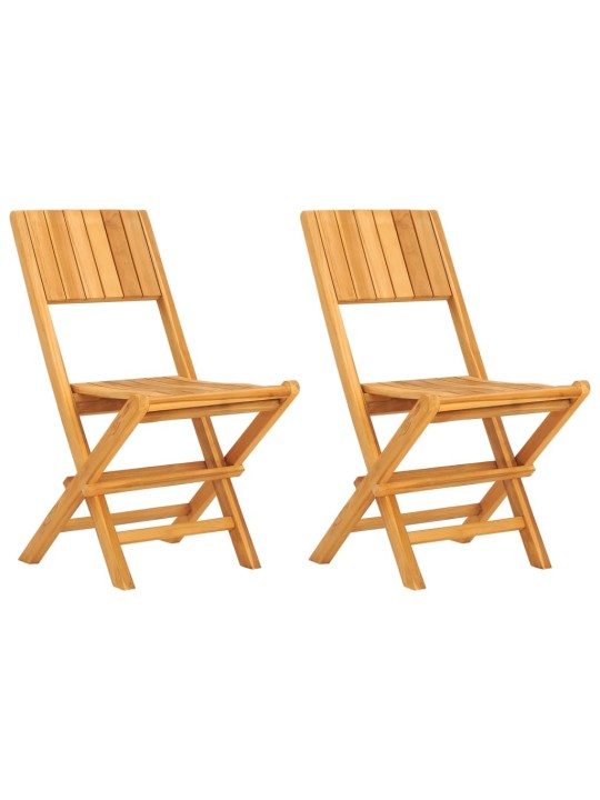 Skládací zahradní židle 2 ks 47x61x90 cm masivní teakové dřevo