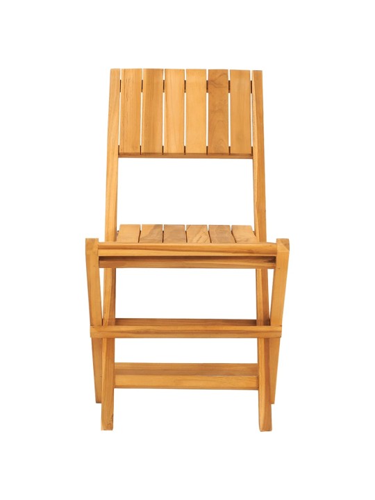 Skládací zahradní židle 2 ks 47x61x90 cm masivní teakové dřevo