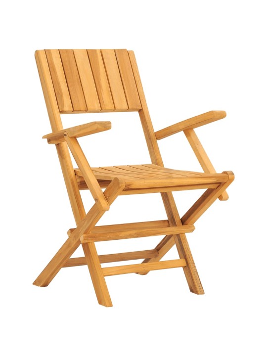 Skládací zahradní židle 2 ks 55x61x90 cm masivní teakové dřevo