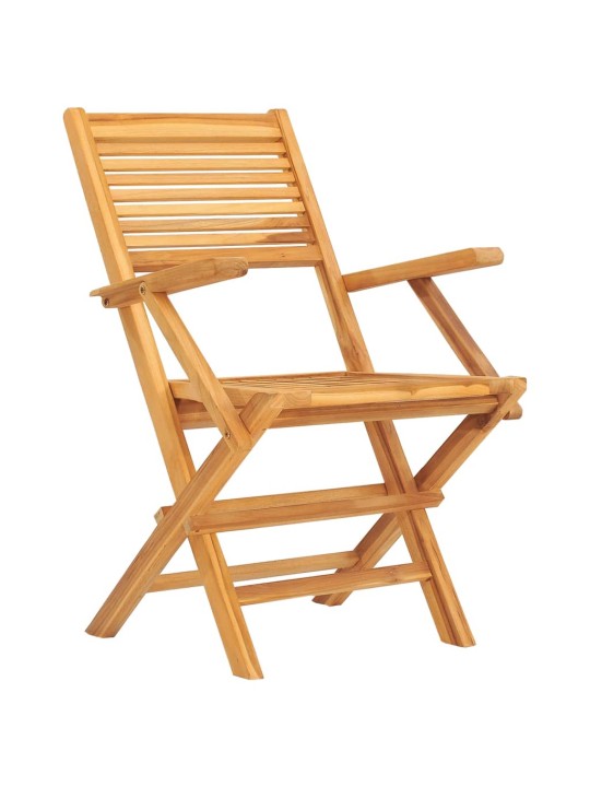 Skládací zahradní židle 2 ks 55x62x90 cm masivní teakové dřevo