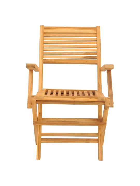 Skládací zahradní židle 2 ks 55x62x90 cm masivní teakové dřevo