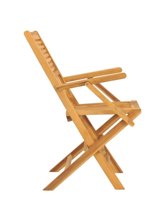 Skládací zahradní židle 2 ks 55x62x90 cm masivní teakové dřevo